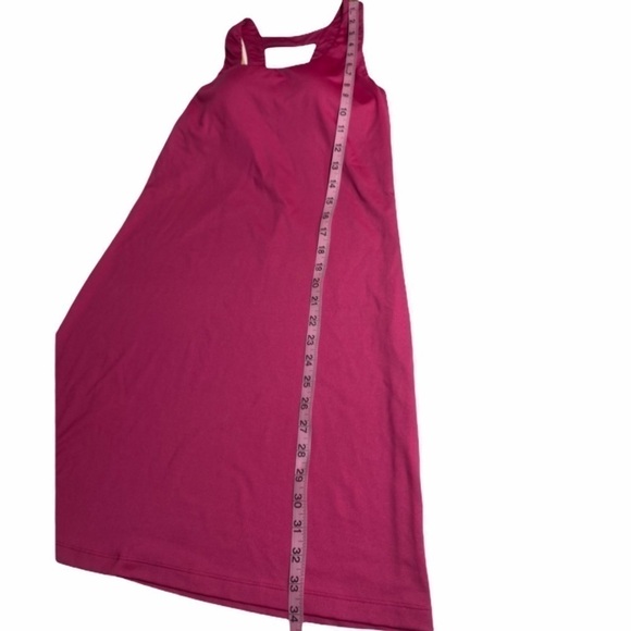 Athleta 819364 Racer Back Dress pink built in bra - Picture 9 of 9